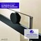 Anzzi 60 in. x 76 in. H Sliding Frameless Shower Door in Matte Black w/ Tsunami Guard Tempered Glass SD-FRLS05702MB - alternate 7